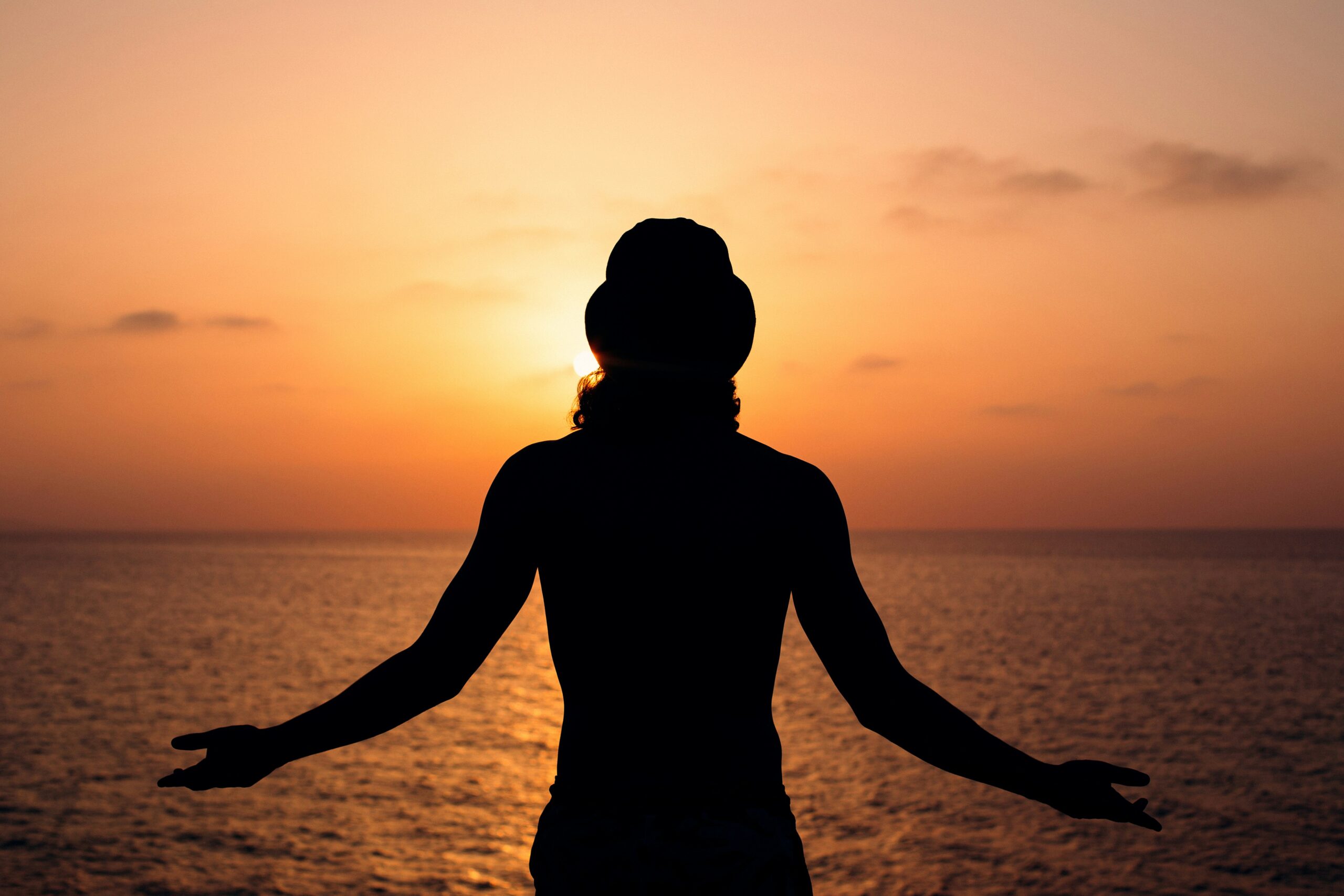 Additional Services – New Moon Holistics Person standing in front of a sunset, symbolizing personal growth and transformation.